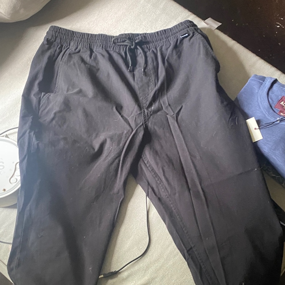 Men's Black Hurley Drawstring Casual Pants
